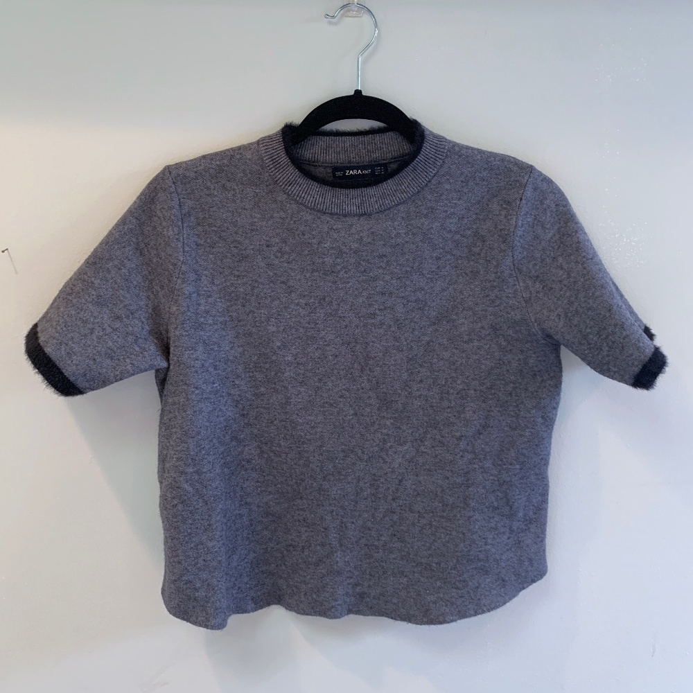 Zara Knit Short Sleeve Sweater